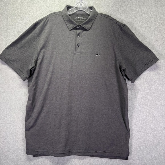 Vineyard Vines Polo Shirt Mens XL Gray On-The-Go Sankaty Golf Performance - Picture 1 of 6